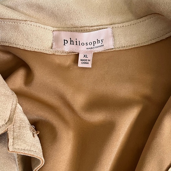 Philosophy Suede Like Lightweight Jacket - Picture 4 of 4